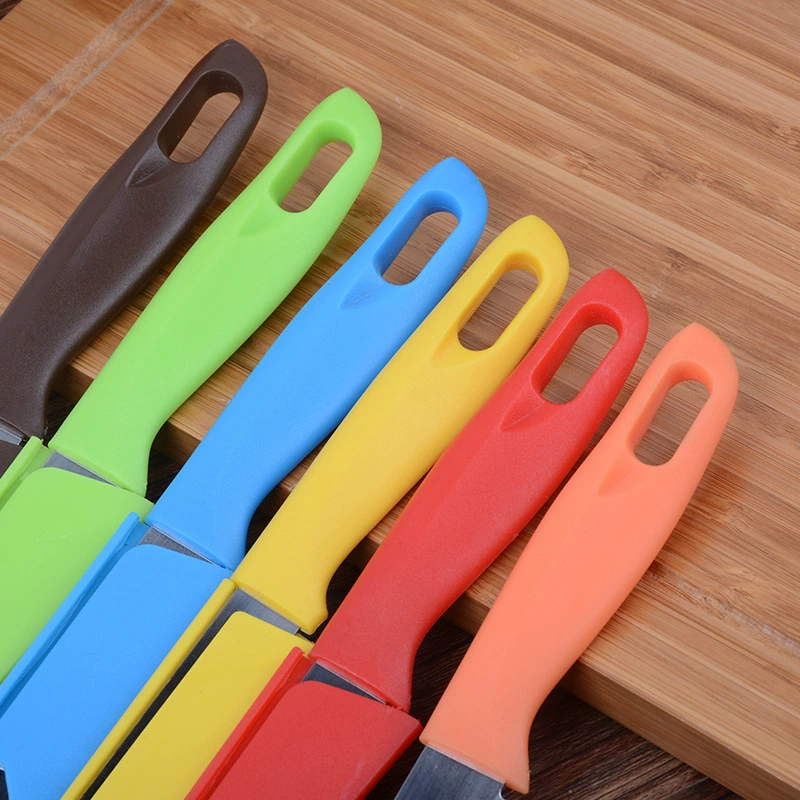 Fruit knife Jiameihua portable candy-colored stainless steel, multi-function peel & cut