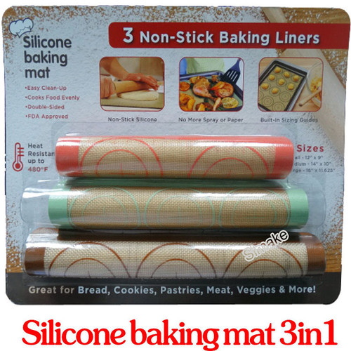 Silicone baking mat kitchen tools non-stick fiberglass food grade temperature-resistant oven baking pan mat baking kneading mat baking