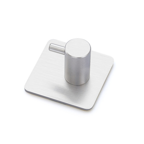 Black Hooks 304 Stainless Steel Strong Adhesive Hooks Single Hook No Drilling Bathroom Door Back Kitchen Coat Hook