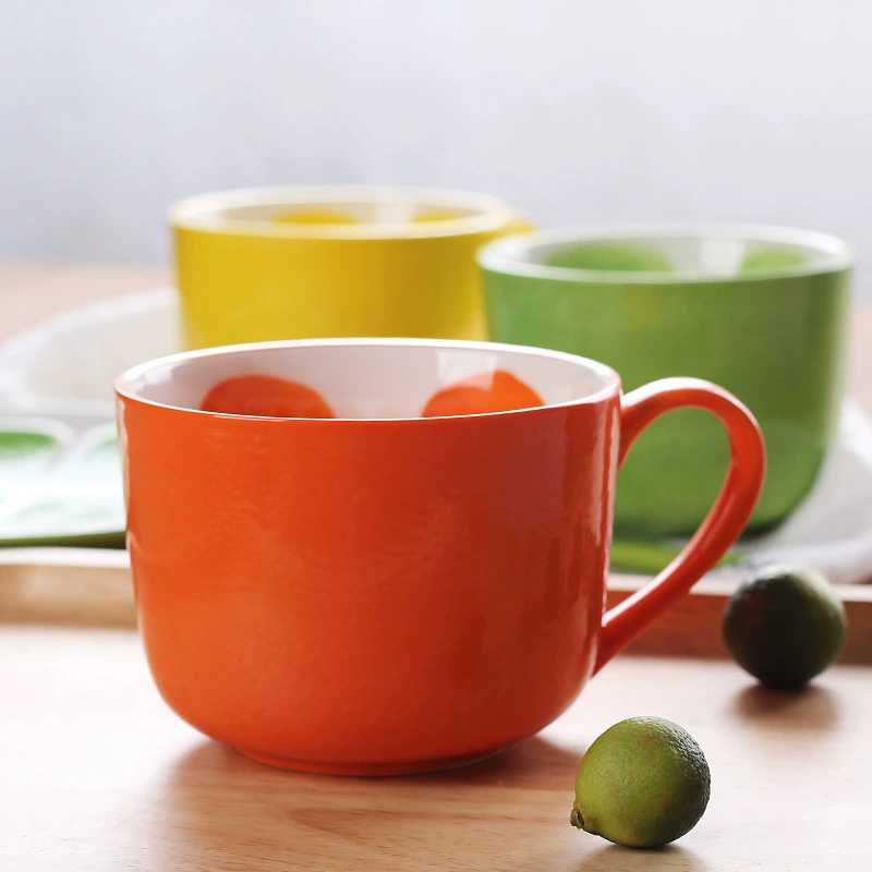 Ceramic Water Cup, creative watermelon design, painted breakfast/coffee cup, 0.5 kg