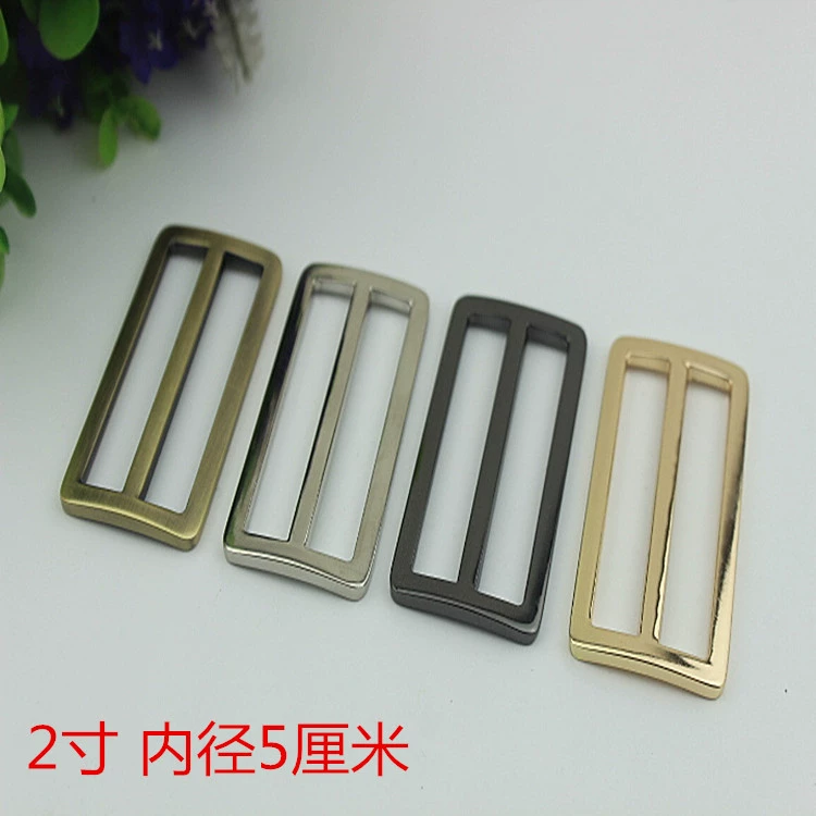 Высококачественная подвесная сумка с металлическим покрытием, аксессуары для оборудования, 2-Дюймовая сумка с пряжкой на молнии для литья под давлением с регулируемой пряжкой, легкое золото и серебро, японская пряжка