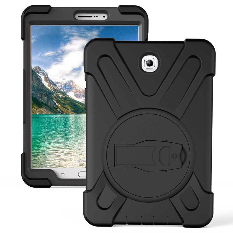 Applicable to Samsung Tab S2 T710 Pirate King silicone PC rotating bracket tablet leather case shockproof protective case