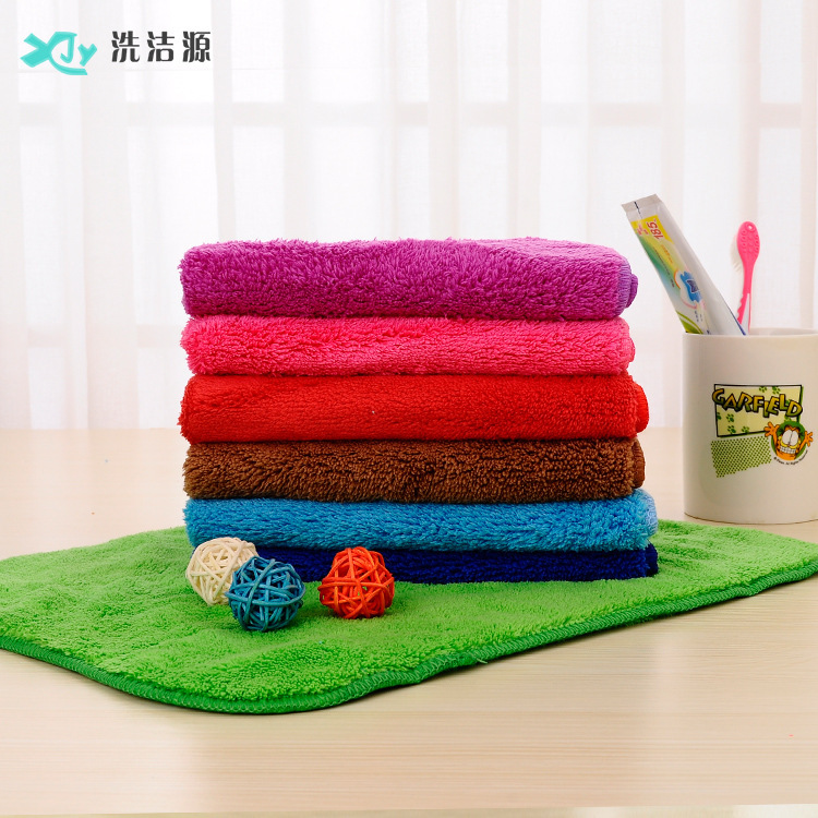 Double-Layer Thickened Absorbent Coral Velvet Cleaning Cloth, Floor Wiping Towel for Housekeeping, Hotel, and Household Cleaning, 30*40