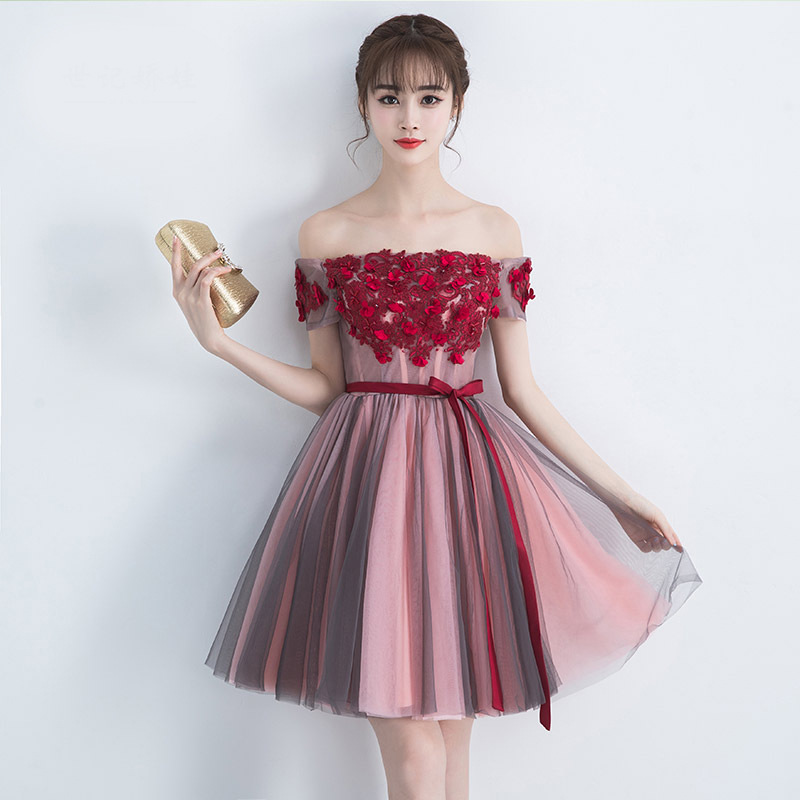 Evening dress, short mini-skirt, for bridesmaid 2