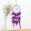 Indian -style Dream Catcher Network White Purple Feather Mixing Dreamcatcher Decoration Gourdo Tripstarium