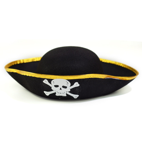 Children's Pirates of the Caribbean Toy Boy Halloween Equipment Prop Knife Set Captain's Hat Flag Bar Costume