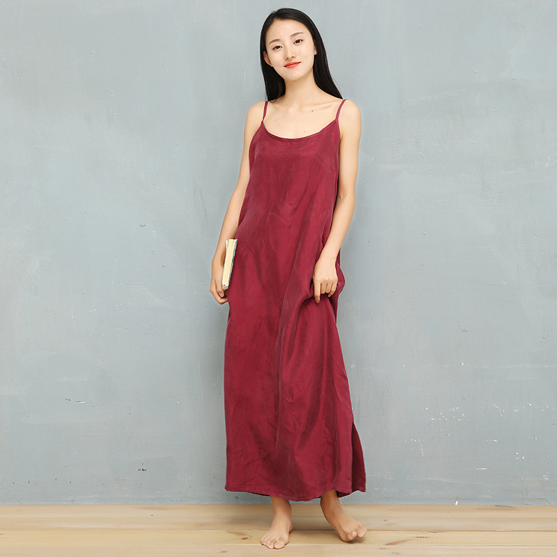2022 Summer Women's Cupro Korean Style Suspbottomer Pullover Dress Bottoming Skirt (Extended Style) 1 2022 Summer Women's Cupro Korean Style Suspbottomer Pullover Dress Bottoming Skirt (Extended Style) 1
