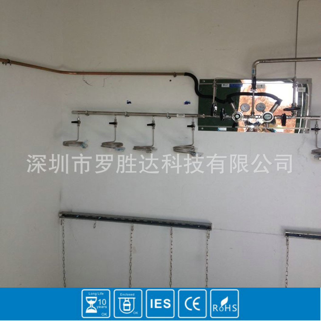 工厂车间一角安装气源气体管道工程 管路设计安装