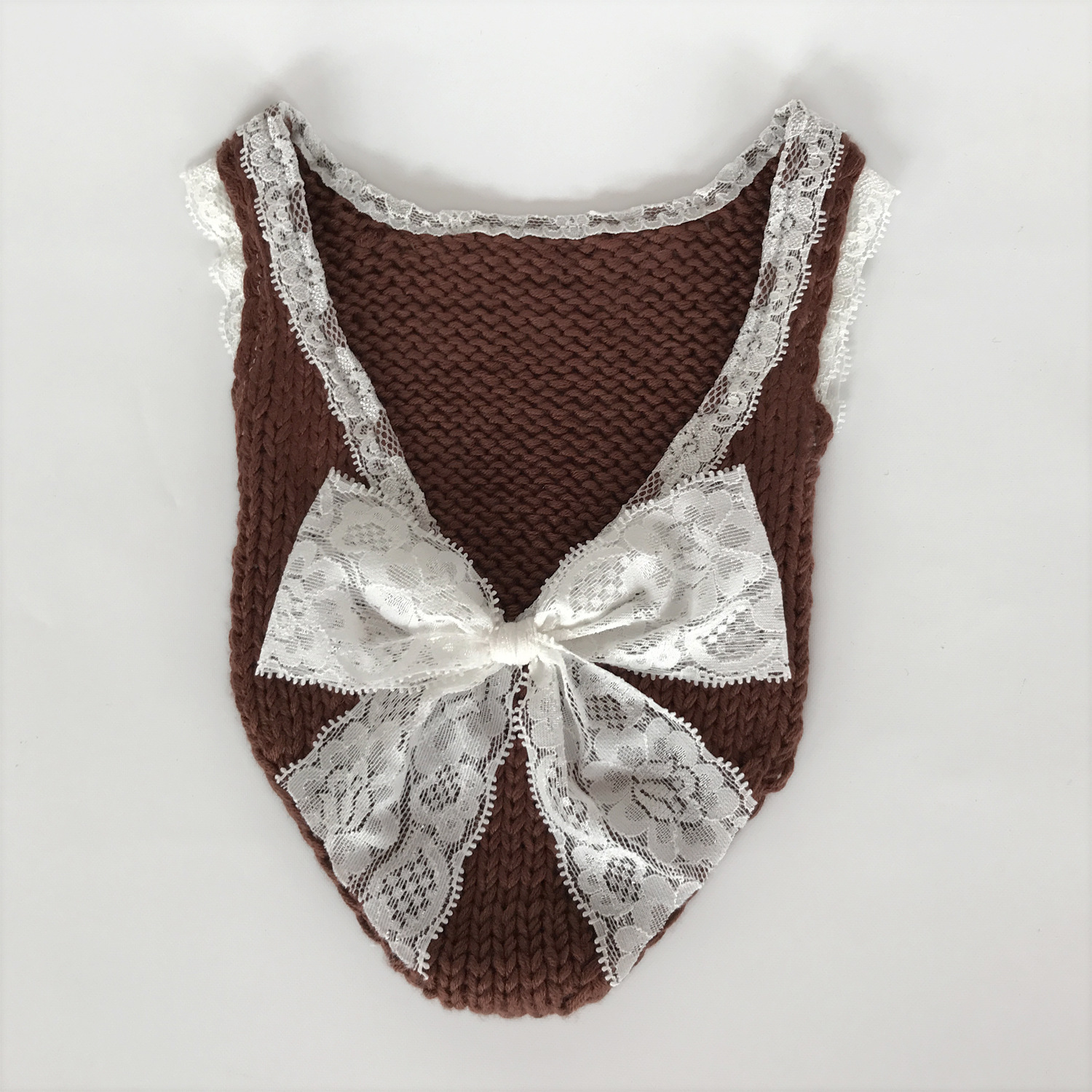 Transfronteriza nueva ropa de fotografía para niños recién nacido ropa de fotografía bebé lana hecha a mano + mono de encaje