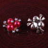 Children's metal hair accessory from pearl handmade, wholesale