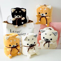 漫画ペット柴犬秋田犬子犬巻き毛布毛布夏フランネルエアコン毛布子供ぬいぐるみ