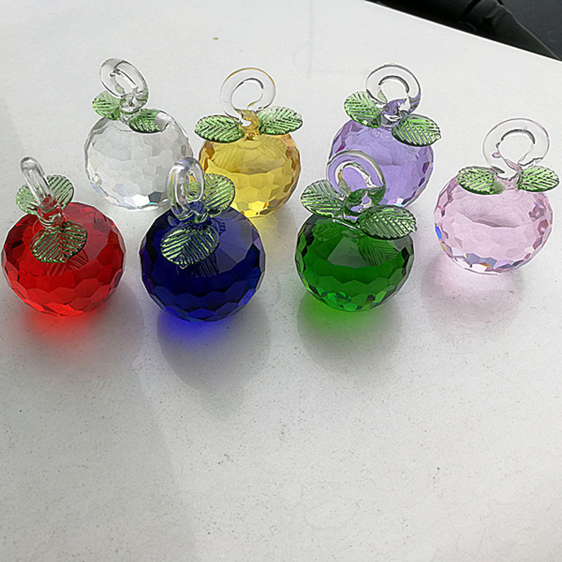 Transparent Small Apple Hanging Tree Crystal Tree Hanging Apple Accessories Counter Decorations Small Ornaments