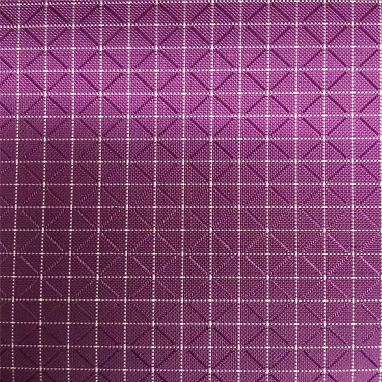 20尼丝纺印花弹力斜纹尼龙布砂洗起绉双线格横条平浮格菱形隐格布|ms
