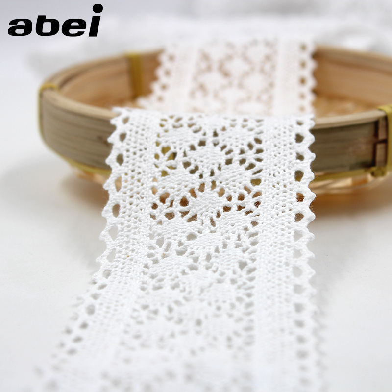 Cotton lace white ribbon lace lace diy accessories children's clothing hat accessories AliExpress hot sale Cotton lace white ribbon lace lace diy accessories children's clothing hat accessories AliExpress hot sale