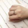 Fashionable one size glossy ring, platinum lightening hair dye, Japanese and Korean, simple and elegant design