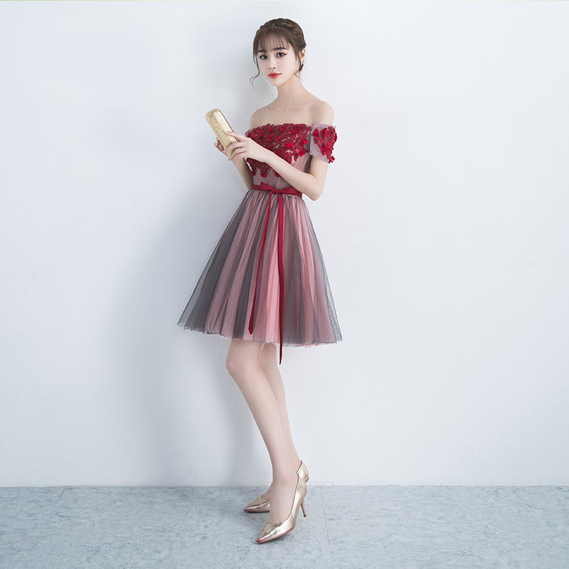 Evening dress, short mini-skirt, for bridesmaid 4