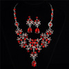 Fashionable set for bride, decorations, necklace and earrings, accessory, wedding accessories