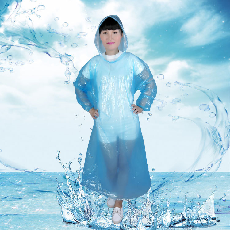 Disposable Raincoat Thickened Outdoor Transparent Raincoat Mountaineering Hiking Cycling Poncho Men's and Women's Ultra Light Adult Raincoat