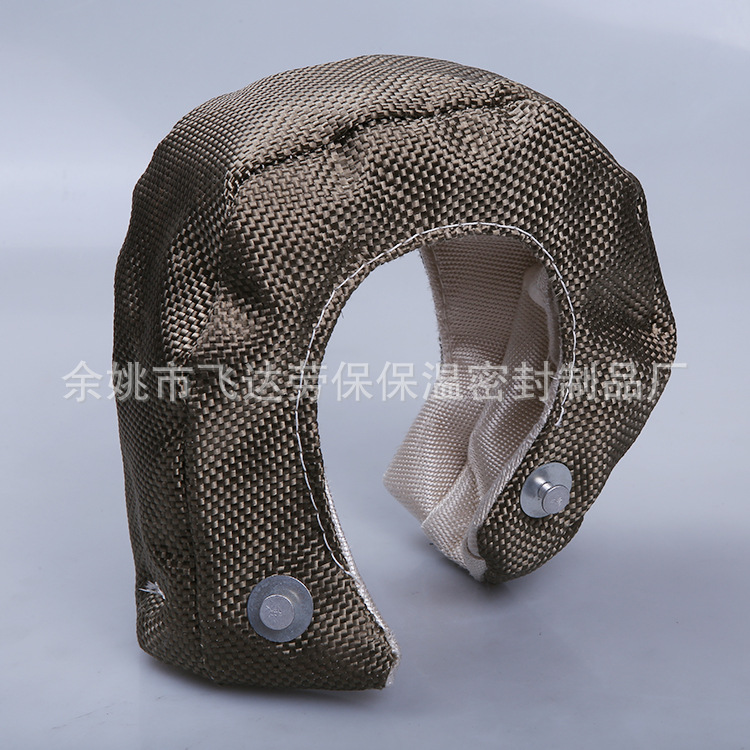 玄武岩涡轮保护套 钛金色涡轮增压器罩 发动机隔热隔音防护套