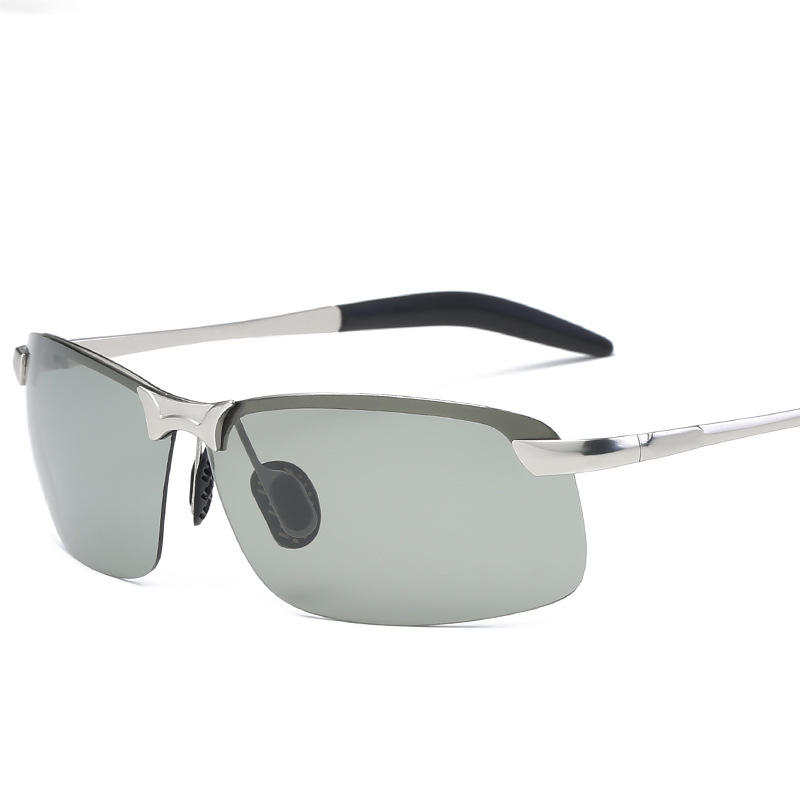 Silver frame color mirror