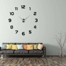 工厂批发跨境货源大1米挂钟eva亚克力创意DIY挂钟表镜面墙贴钟