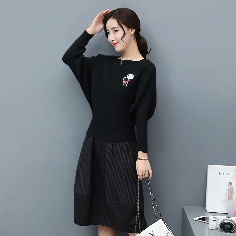 Papaya Milk Women's Clothing Spring and Autumn New Fashion Loose Batwing Sleeve Korean Style High-End Elegant Sweater Knitwear Slimming Effect
