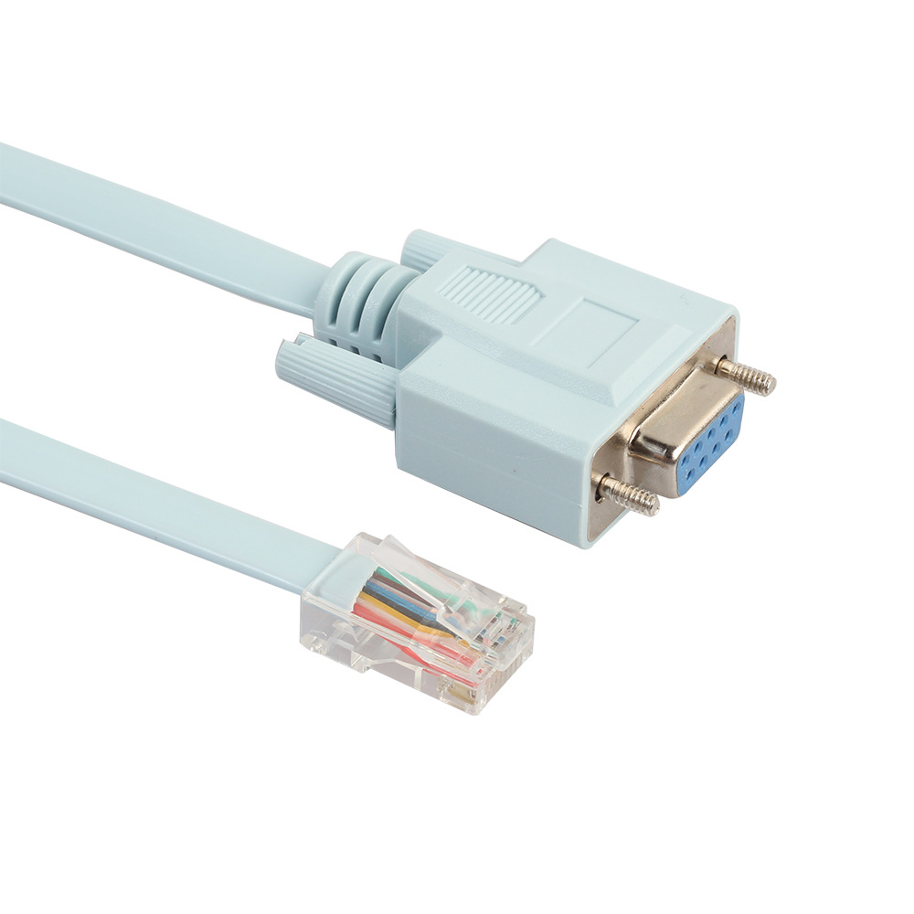 跨境 1.5米 铜 RJ45转DB9母 RJ45转串口 RJ45转RS232交换机线