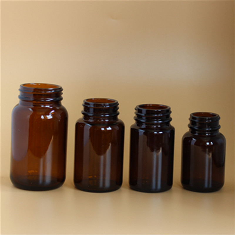 现货120ml茶色广口玻璃瓶棕色 片剂瓶 胶囊瓶糖浆瓶酵素瓶