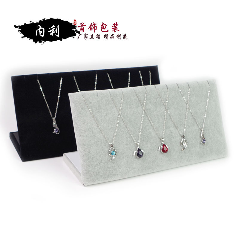 Flannel Necklace Display Rack Holder Earrings Jewelry Display Props Window Shelf Jewelry Counter Storage Board