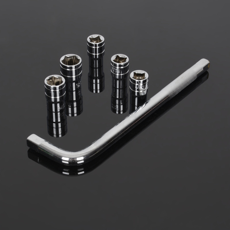 Suministro de acero al cromo vanadio 10-piece set 8-24mm coche de reparación de socket llave de combinación de reparación de automóviles Caja de Herramientas traje