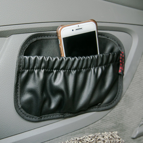 汽车用品车载置物盒车用车内仪表台放手机袋粘贴式网兜置物袋挂袋