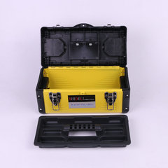 工具箱廠家批發17寸中號塑鐵工具箱 家用車載塑鐵工具箱