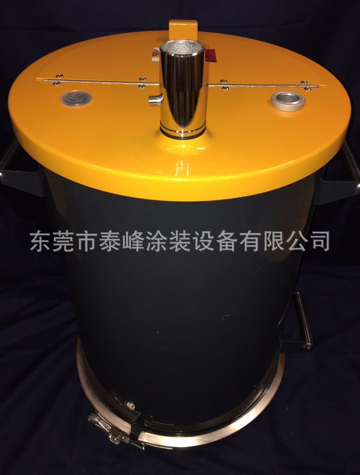 可拆卸式金马粉桶易换色金马喷枪粉末流化桶黄色粉桶圆形喷粉桶