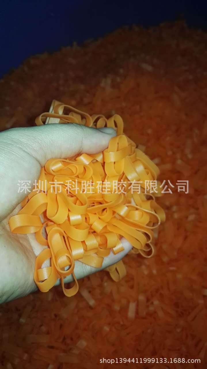 橘色硅胶圈 现货 硅胶数据线扎线圈 耳机线扎线圈 硅胶数据线扎带