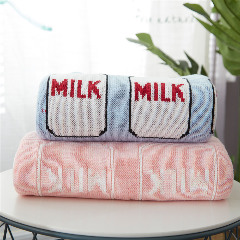 儿童针织盖毯毛毯线毯幼儿园午睡毯奶瓶亲子款床铺春秋床垫纯棉