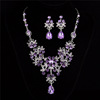 Fashionable set for bride, decorations, necklace and earrings, accessory, wedding accessories