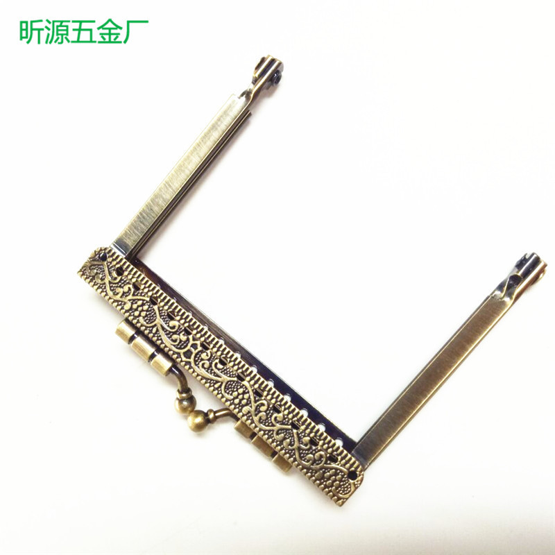 厂家供应 针孔压花驳脚较包包口金 女包手袋铰 包包五金铁铰