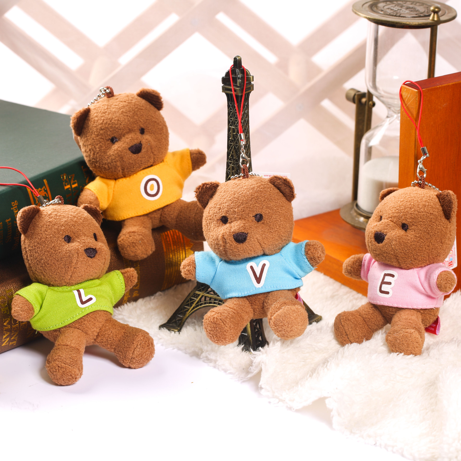 Factory Direct Sales Teddy Bear 366 Plush Pendant English Letter Bear Birthday Bear Doll Doll Surname Dressing Bear