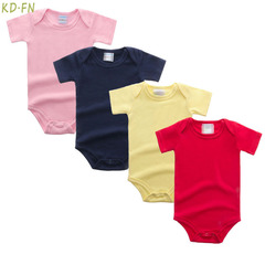 Foreign trade romper baby clothes newborn jumpsuit baby jumpsuit bag fart clothing summer short-sleeved solid color khaki