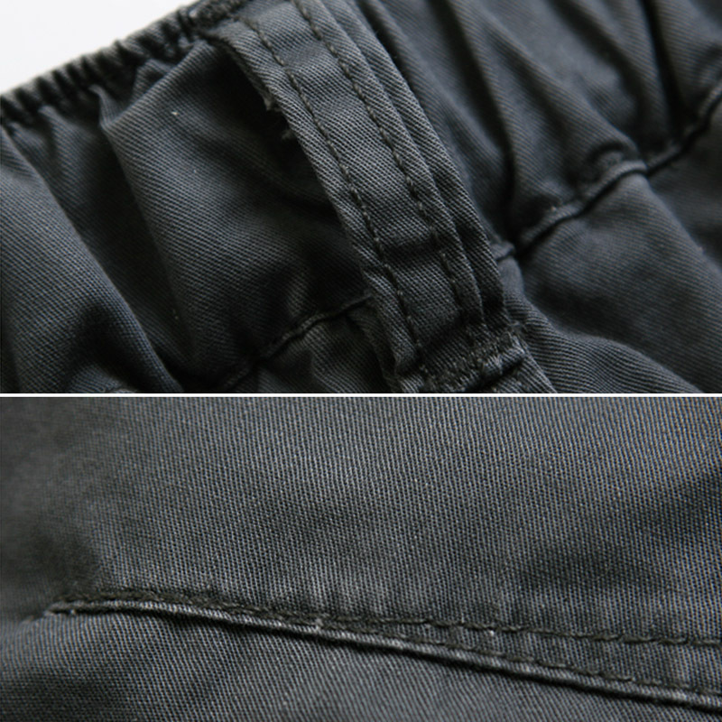 Pantalones cortos de verano de los hombres más tamaño pantalones recortadas sueltos multi-Bolsillo gordo overol Delgado verano