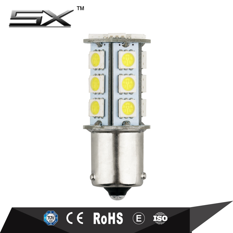 Directo de fábrica LED luz del coche luz de giro 1156 18smd 5050 universal blanco 6000K modificación de la luz del coche