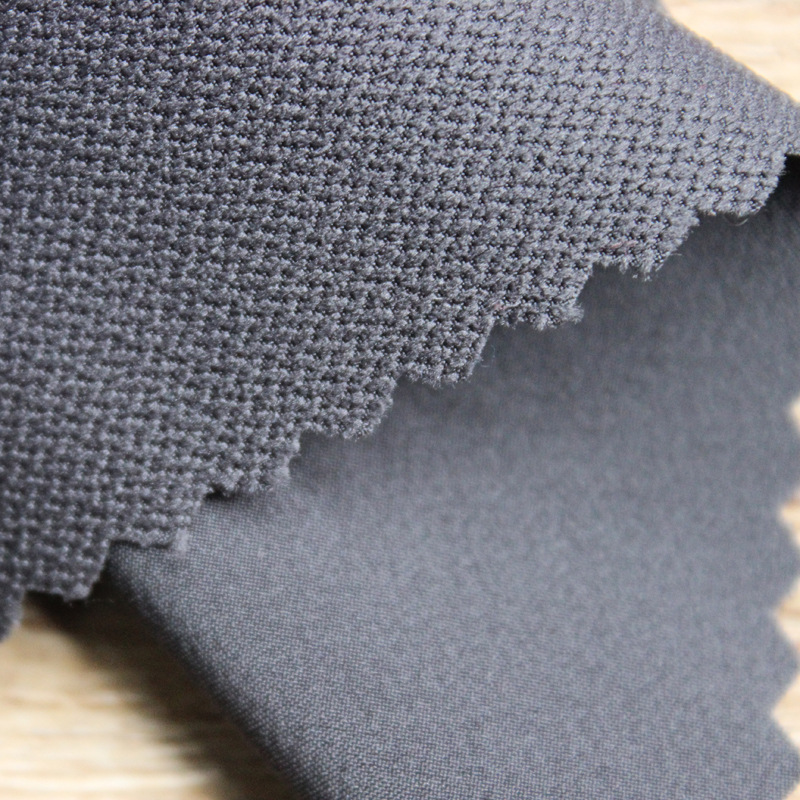 涤纶四面弹 加捻横条登山呢166g  速干弹力运动装登山裤涤氨面料