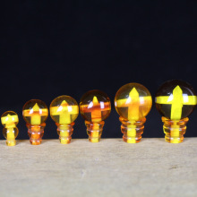 圆形合成树脂高仿琥珀血珀金珀三通佛头 葫芦头DIY串珠配饰