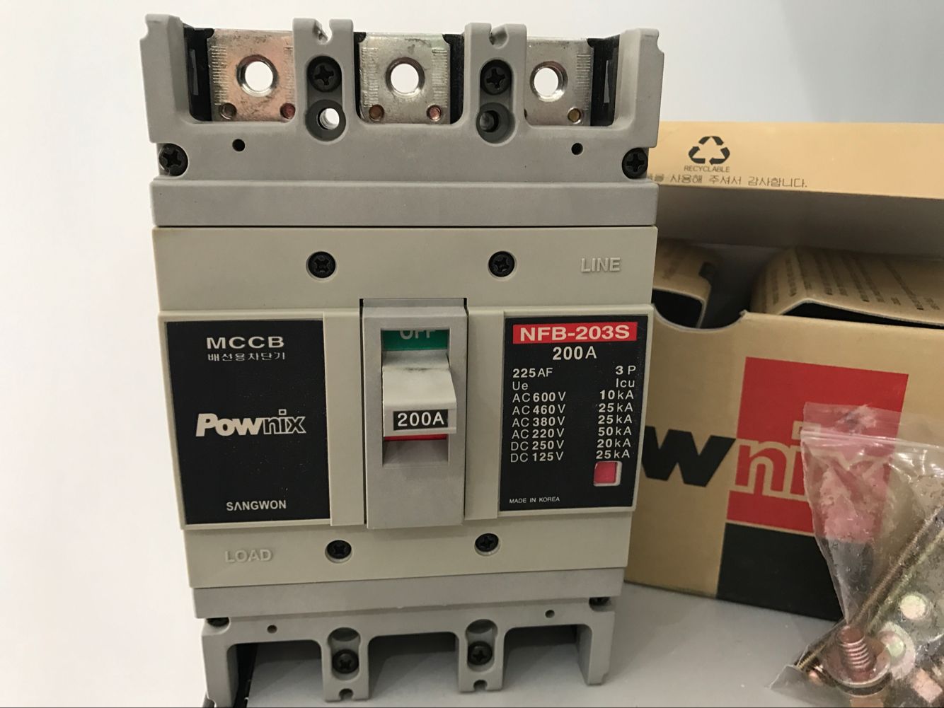 空气开关NFB-203S,200A,Pownix，SANGWON 韩国原装进口