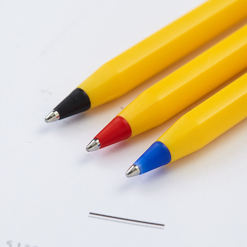 Monami 1.0mm Bullet Pen Clip, Monami Doodle Yellow Barrel Ballpoint Pen, 01008K