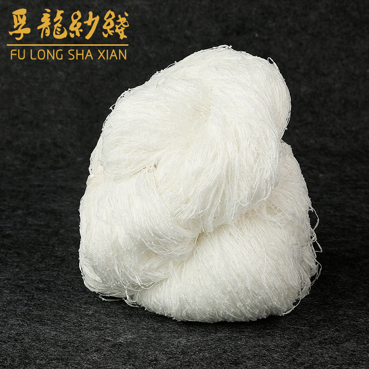 厂家批发灯笼纱手工编织的小灯笼纱手钩泡泡纱单股花式纱线代发