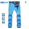 Street sports demi-season windproof velvet ski climbing trousers, increased thickness, plus size