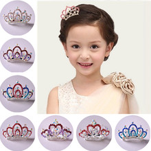 韩国饰品厂家批发 韩版婴儿小发夹 户外可爱儿童边夹大号彩色皇冠