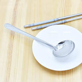 不锈钢餐具圆头油勺 勺子 不锈钢圆勺 汤勺江湖热销酒店礼品赠品