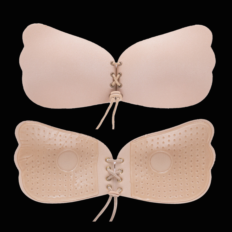 Factory Direct supply Lala goddess invisible bra wings invisible inner wire-free drawstring silicone invisible chest stickers wedding dress